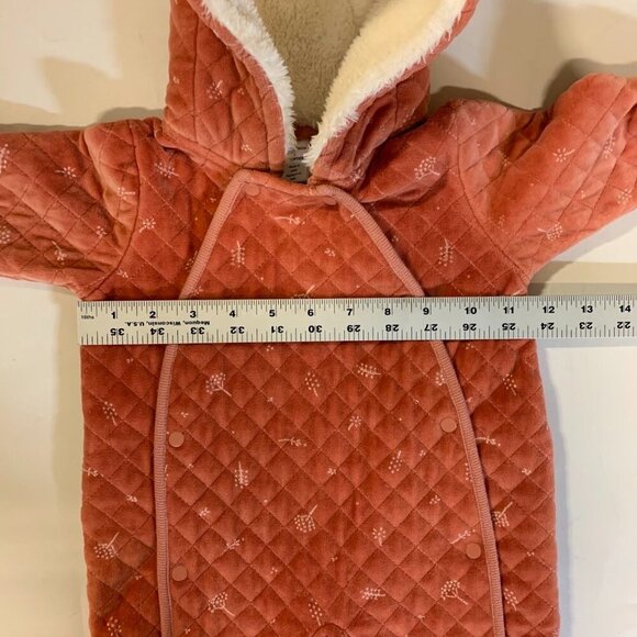 NORDSTROM Baby Print Bunting In Pink Desert Dottie One Piece Size 6 Months - Picture 11 of 15